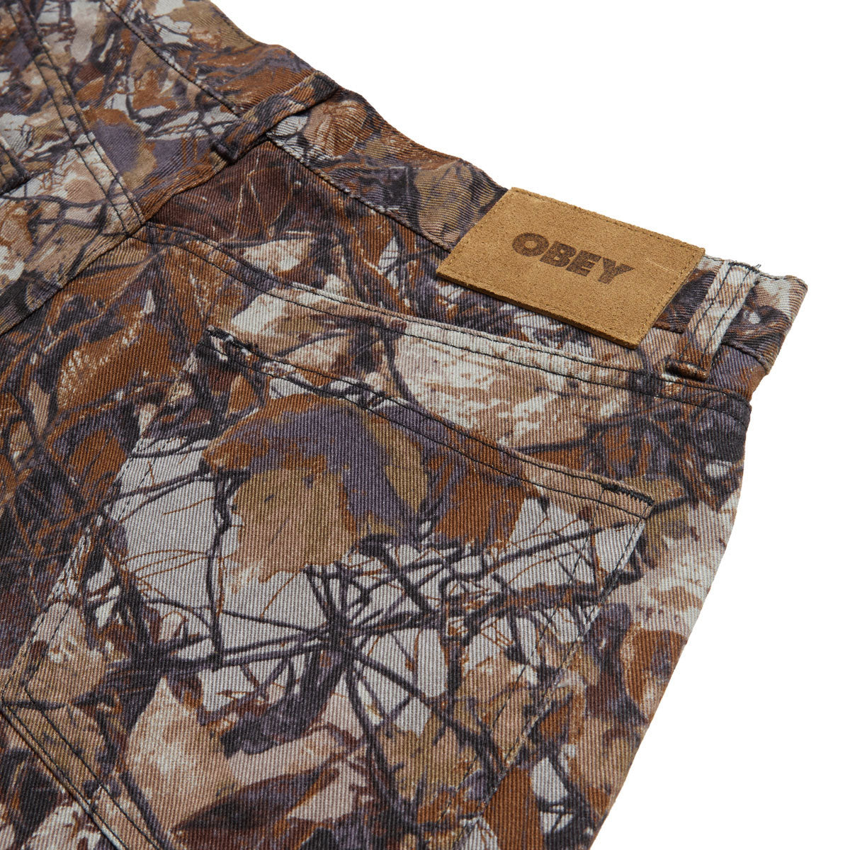 Obey Classic Baggy Denim Jeans - Fence Camo Multi image 5