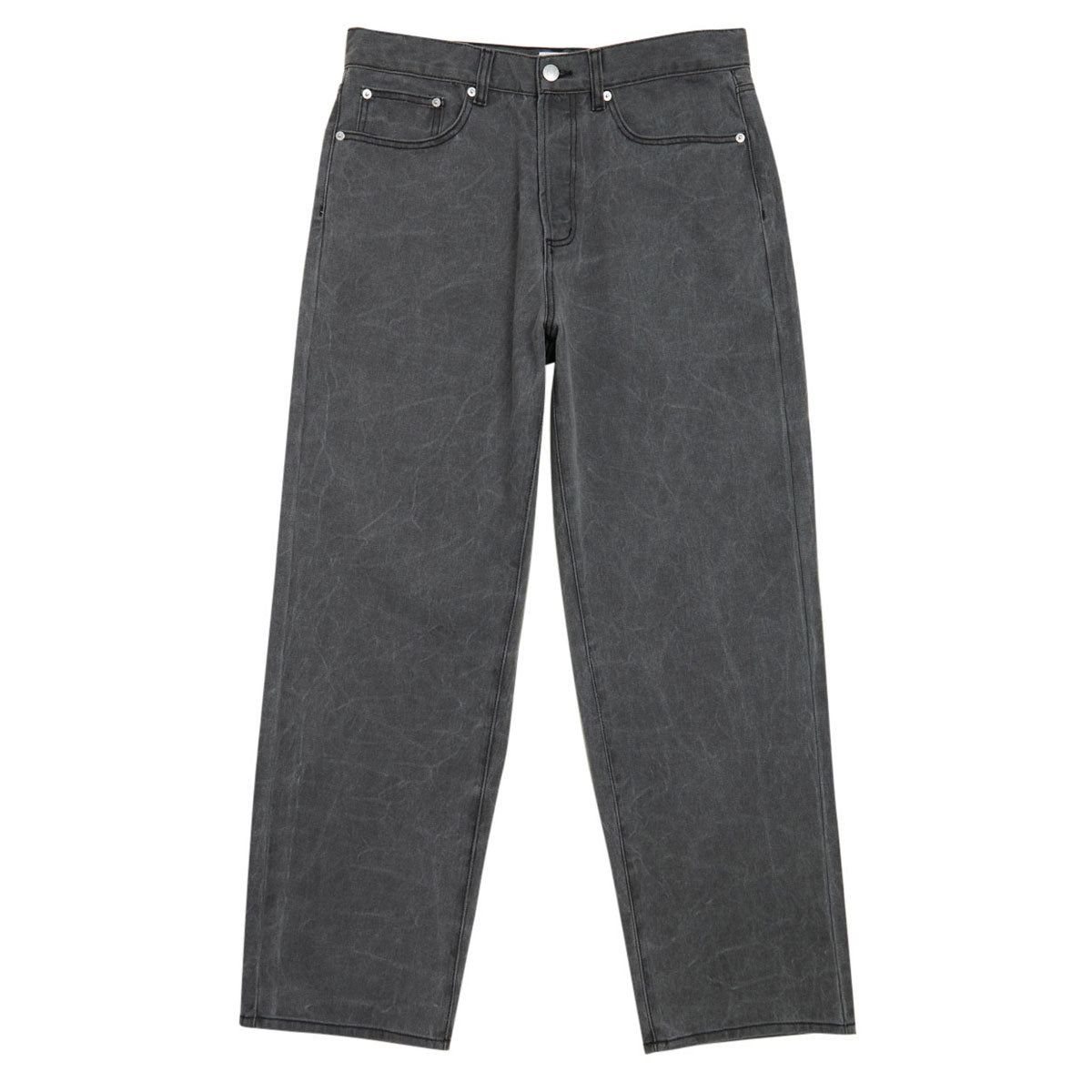 Obey Classic Wrinkle Baggy Denim Jeans - Black Wrinkle Wash image 1