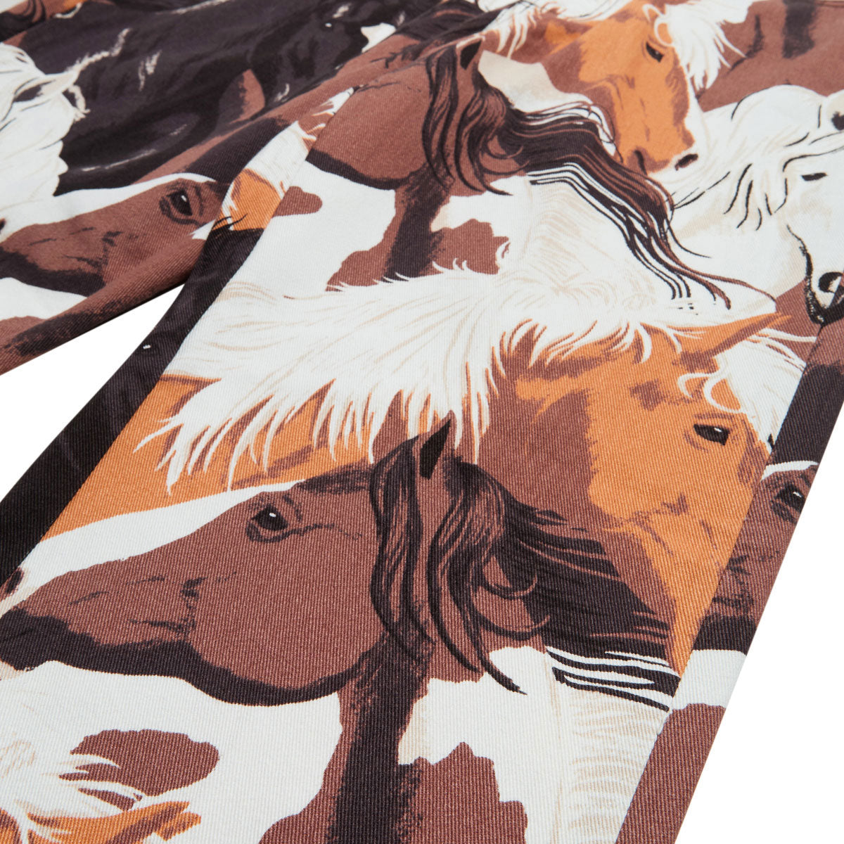 Obey Classic Baggy Printed Denim Jeans - Brown Multi image 5