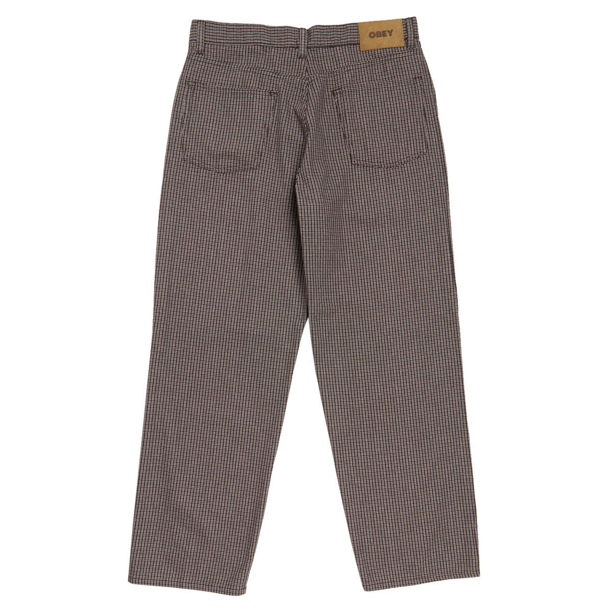 Obey Classic Baggy Plaid Denim Jeans - After Dark Multi image 2