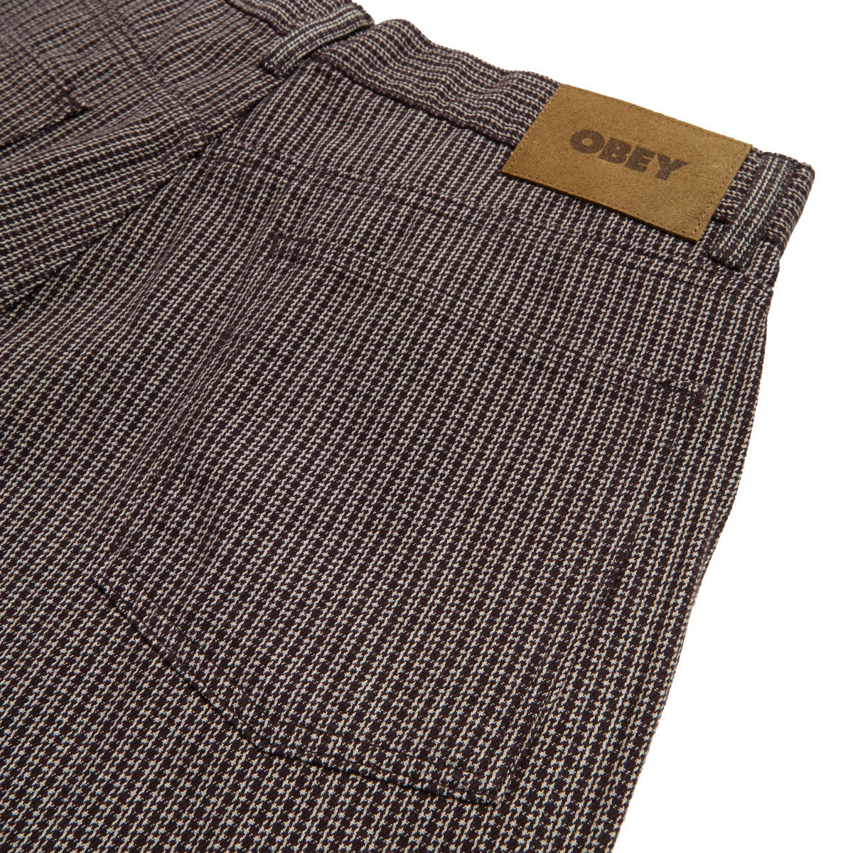 Obey Classic Baggy Plaid Denim Jeans - After Dark Multi image 5