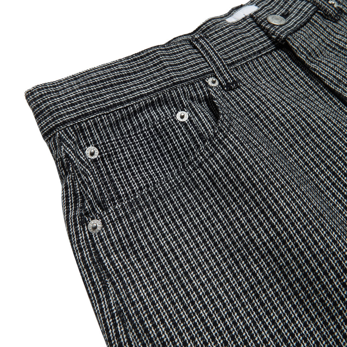 Obey Classic Baggy Plaid Denim Jeans - Black Multi image 2