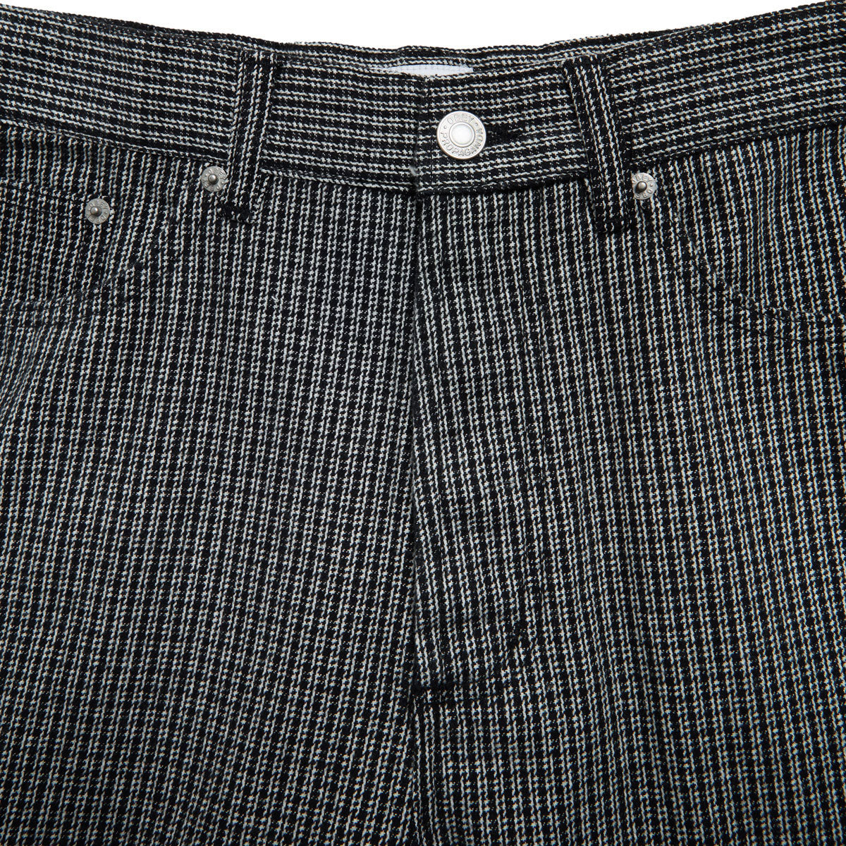 Obey Classic Baggy Plaid Denim Jeans - Black Multi image 3