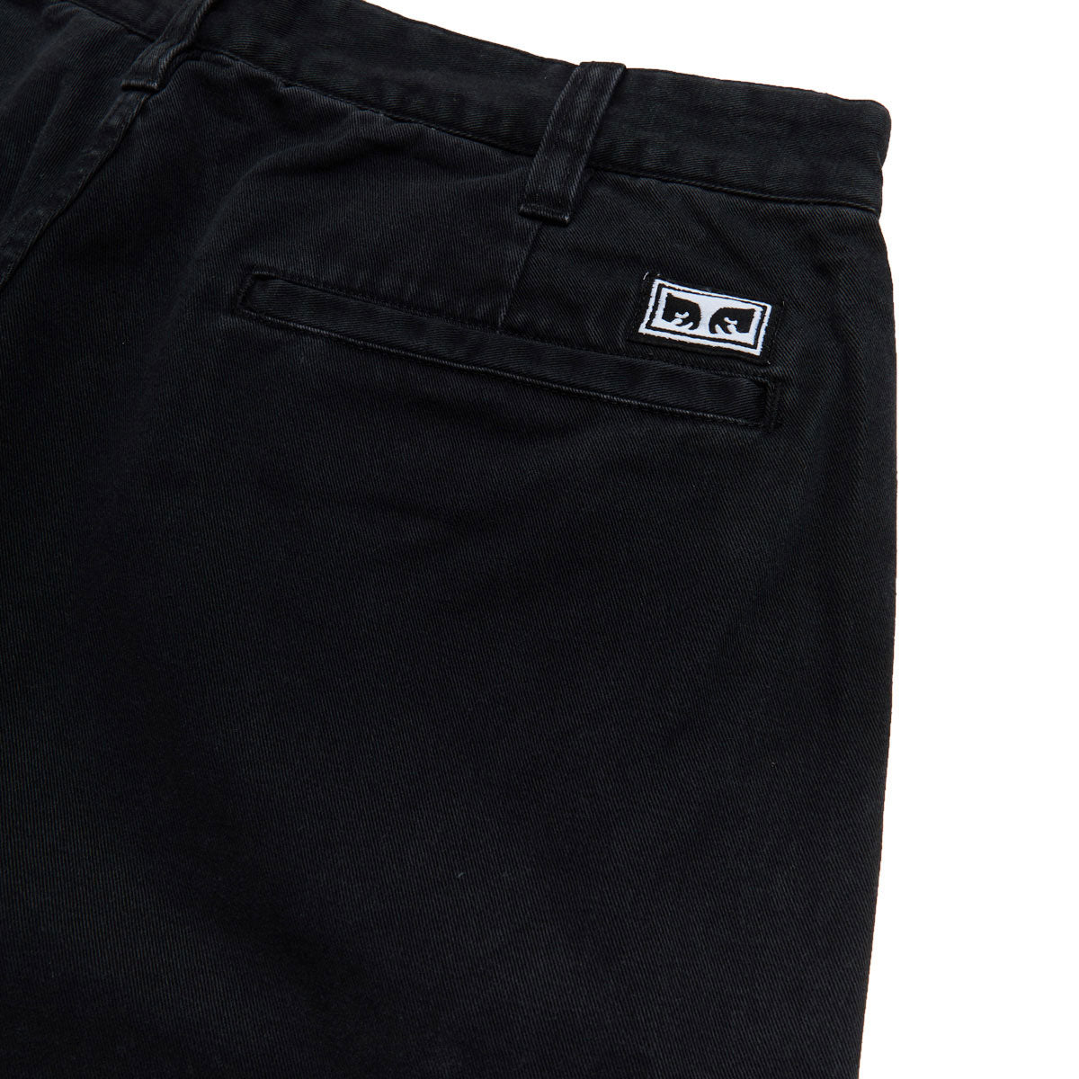 Obey Bigwig Giant Chino Pants - Black Faded Wash image 4