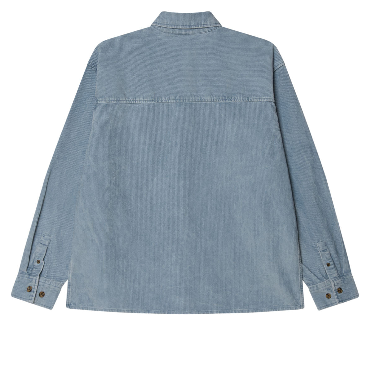 Obey Buckley Corduroy Long Sleeve Shirt - Blue Fog Faded Wash image 2