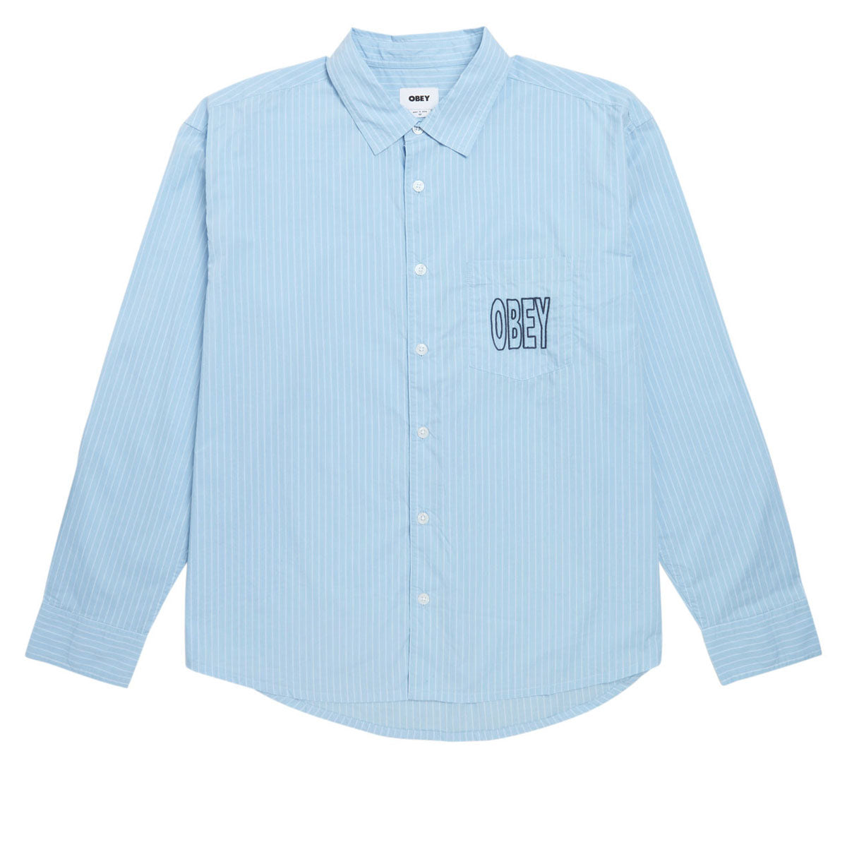 Obey Bigwig Blueprint Long Sleeve Shirt - Cerulean Multi image 1