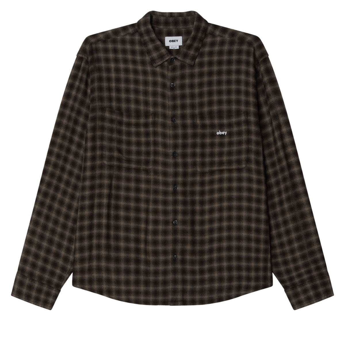 Obey Clarence Long Sleeve Shirt - Black Multi image 1