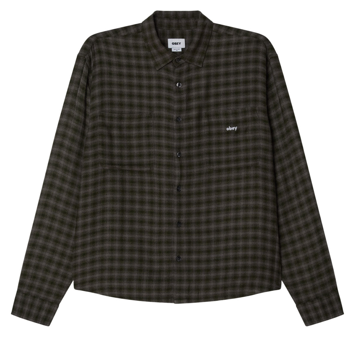 Obey Clarence Long Sleeve Shirt - Kombu Green image 1