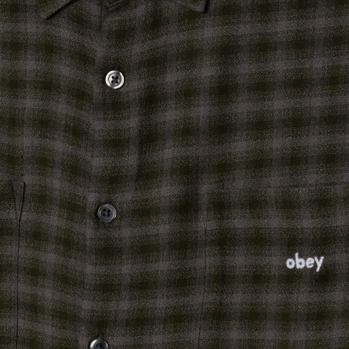 Obey Clarence Long Sleeve Shirt - Kombu Green image 3