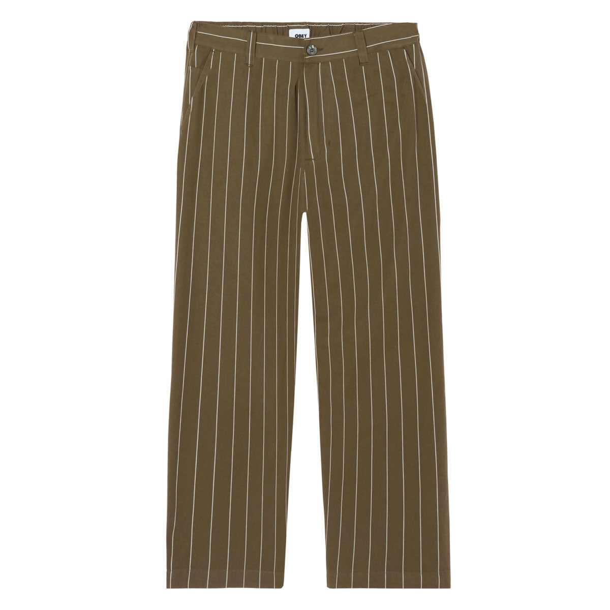 Obey Foster Pleated Stripe Pants - Canteen Multi image 1