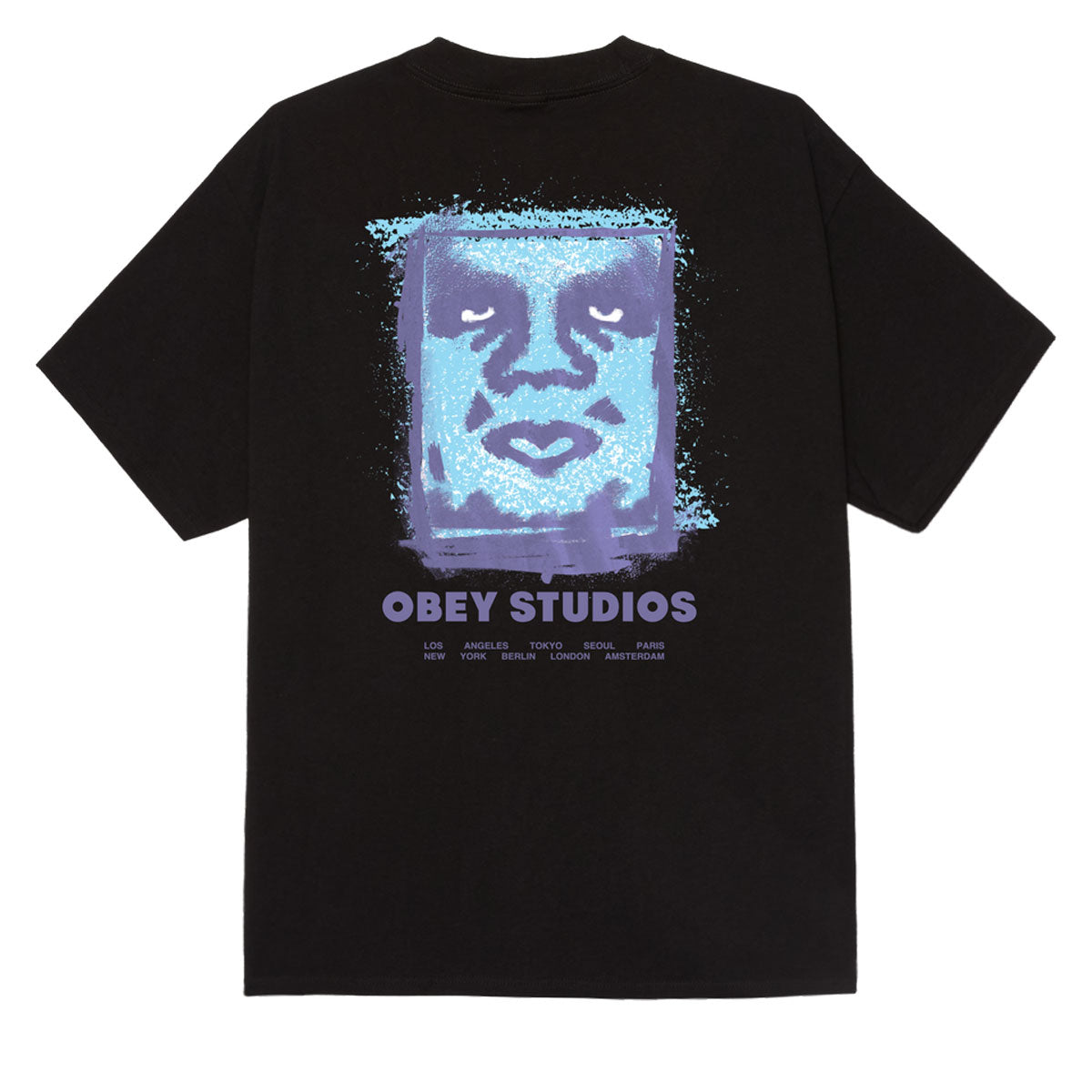 Obey Chalky Icon T-Shirt - Black image 1