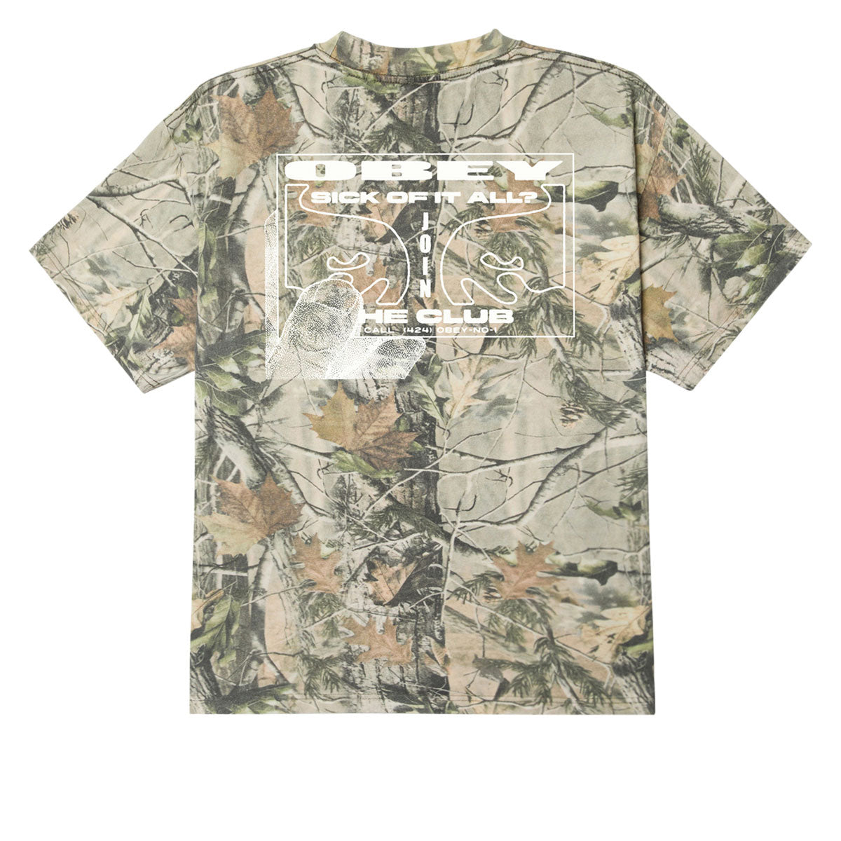 Obey Club T-Shirt - Leaf Camo image 1
