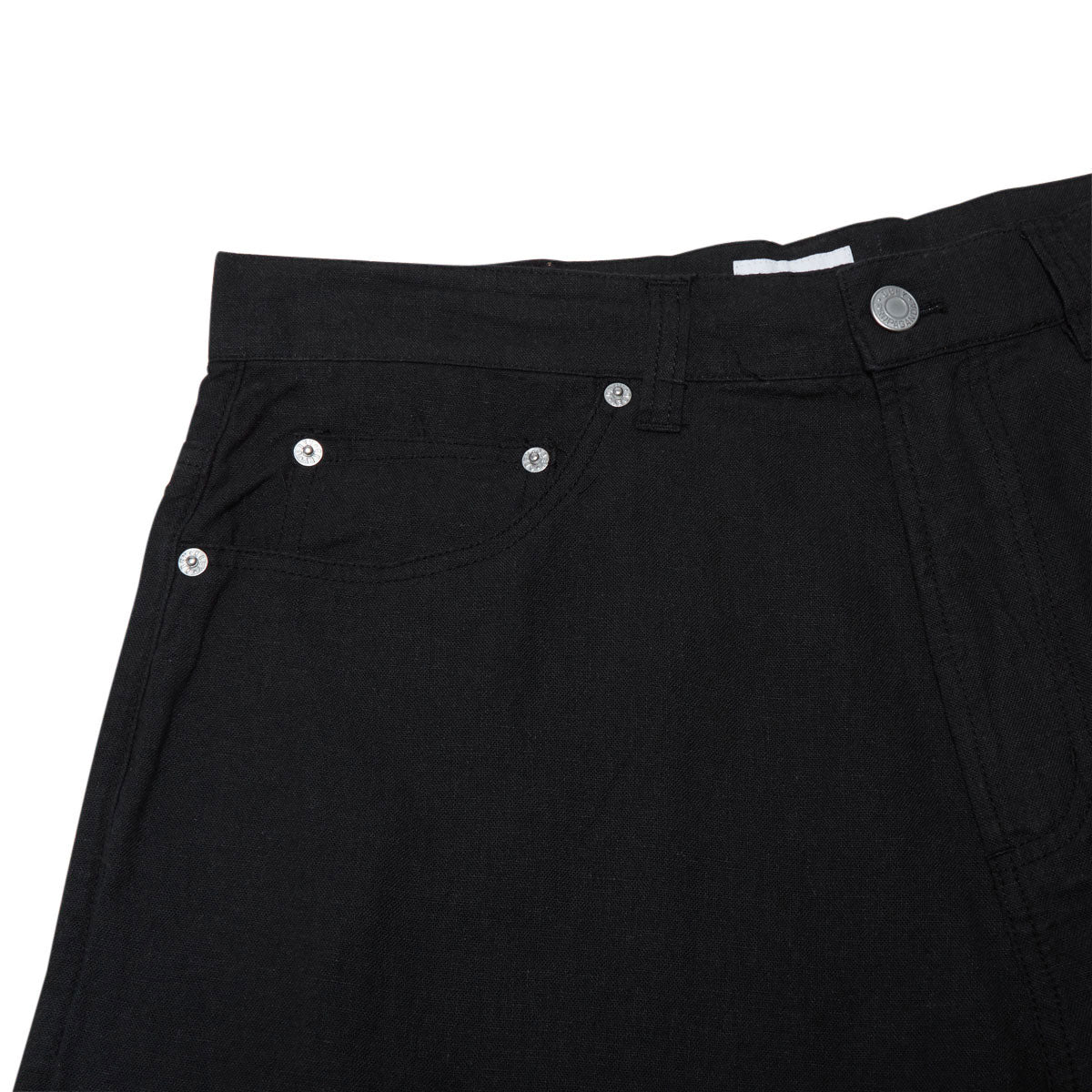 Obey Baggy Linen Devin Shorts - Black image 3