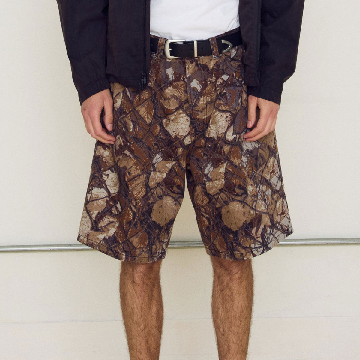 Obey Bigwig Baggy Denim Shorts - Fence Camo image 4