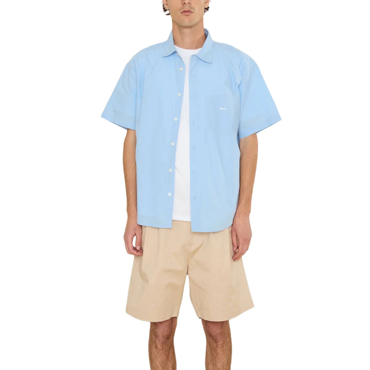 Obey Jamie Woven Shirt - Sky Blue Multi image 4