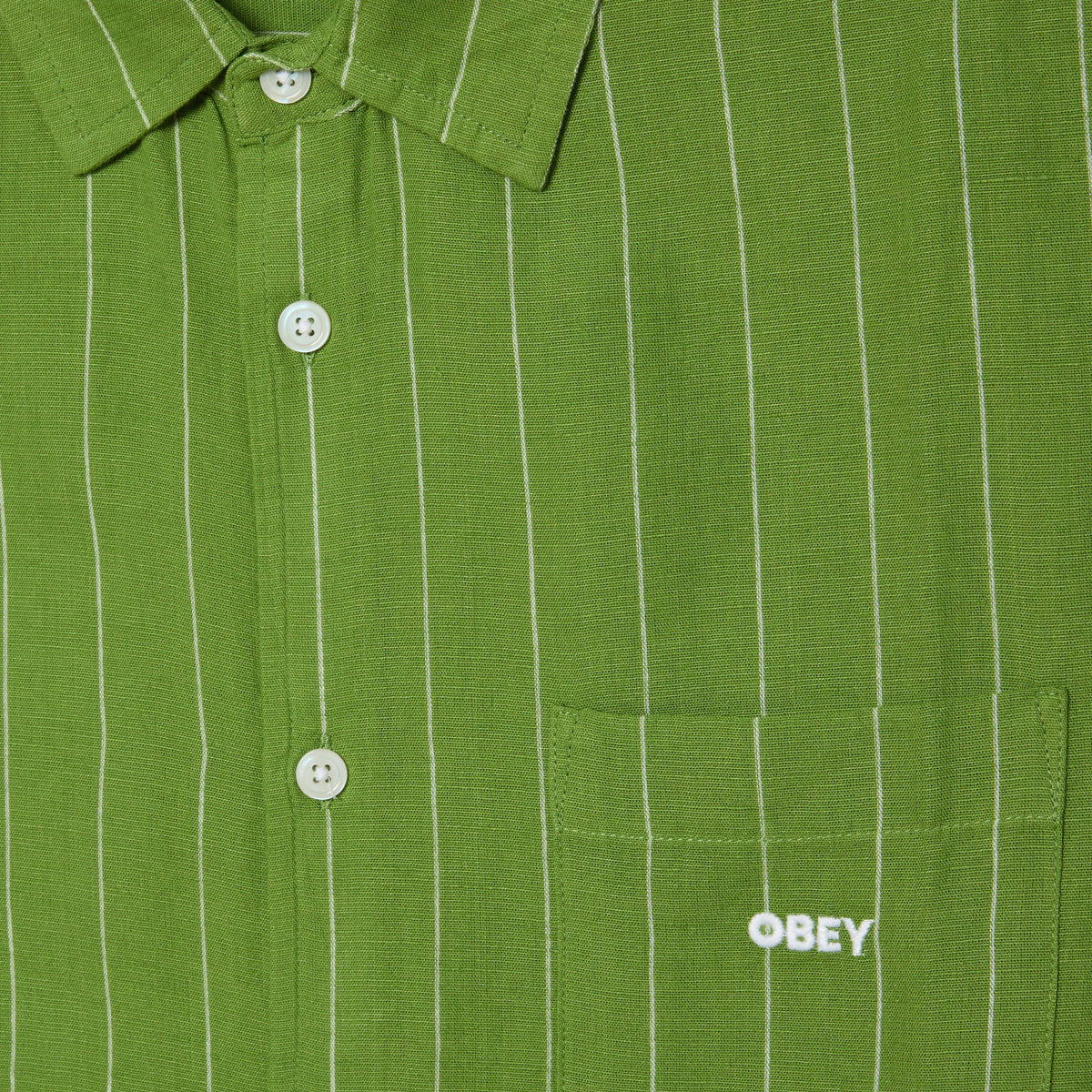 Obey Joe Woven Shirt - Piquant Green Multi image 3