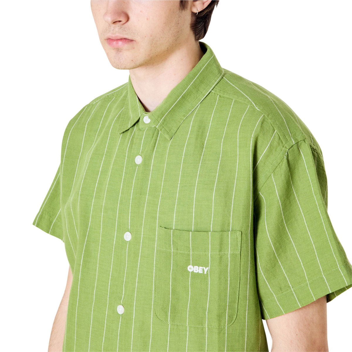 Obey Joe Woven Shirt - Piquant Green Multi image 5