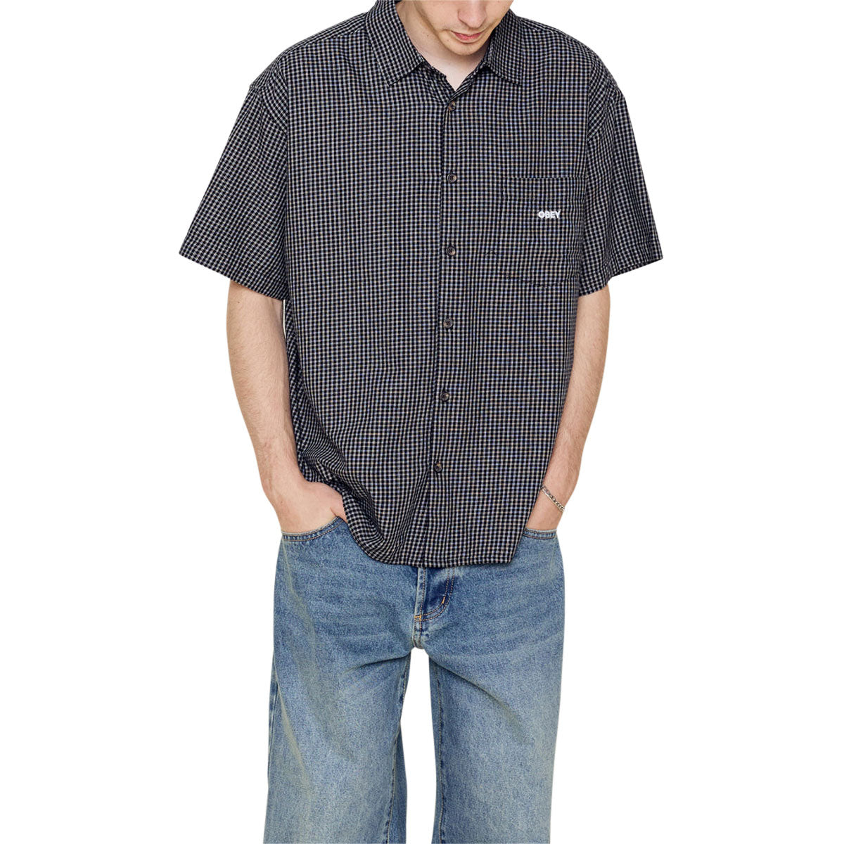 Obey Frank Woven Shirt - Black Multi image 4