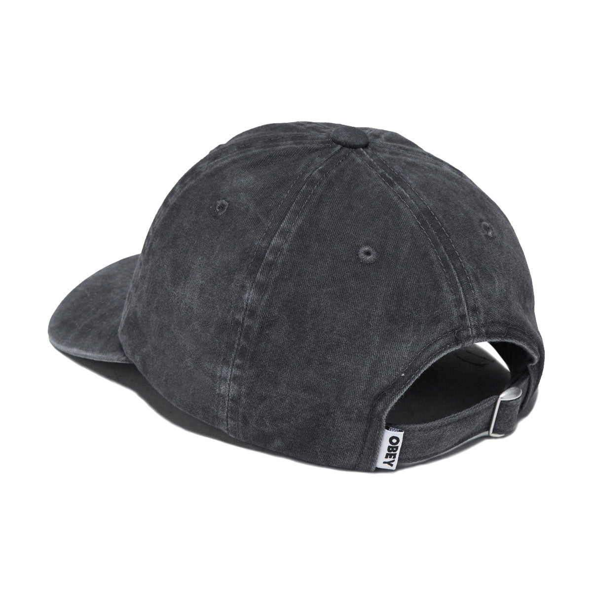 Obey Pigment Bold 6 Panel Snapback Hat - Pigment Black image 2