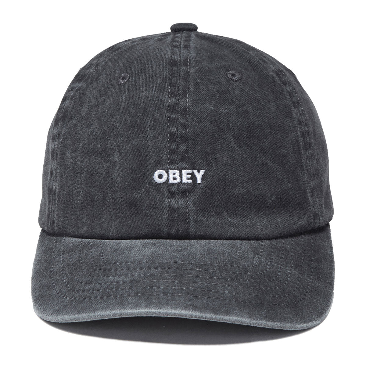 Obey Pigment Bold 6 Panel Snapback Hat - Pigment Black image 5