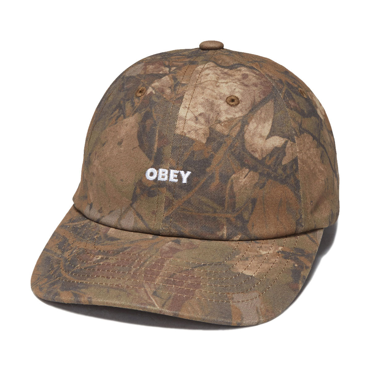Obey Pigment Bold 6 Panel Snapback Hat - Fence Camo Multi image 1