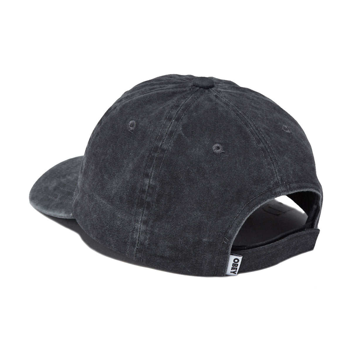 Obey Pigment Label 6 Panel Hat - Pigment Black image 2