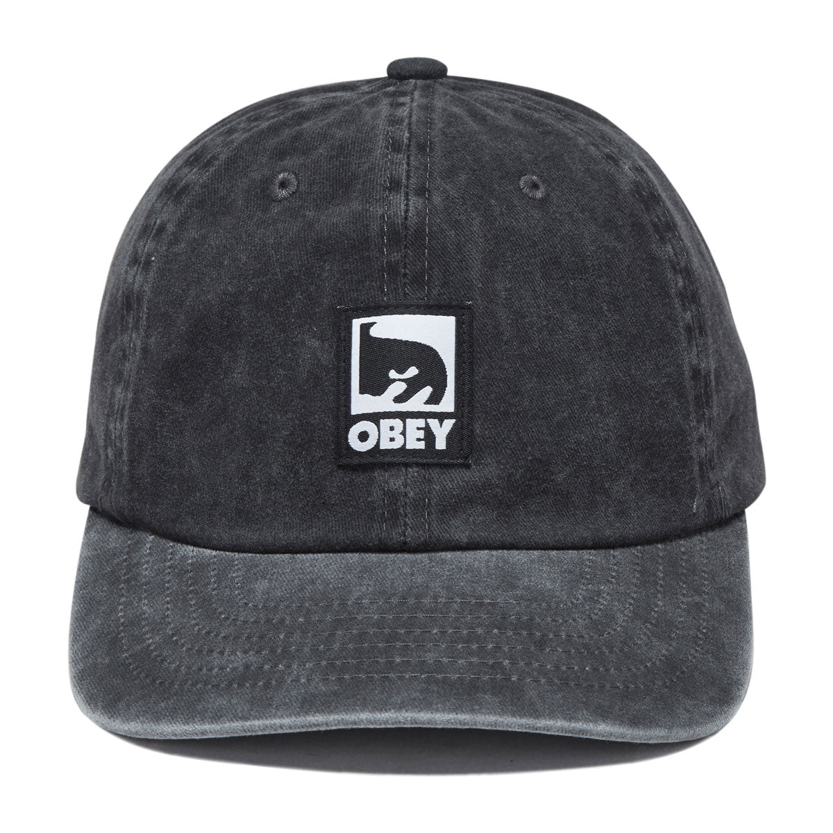 Obey Pigment Label 6 Panel Hat - Pigment Black image 5