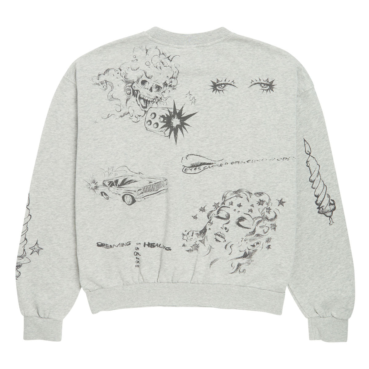 Obey Dreams Crew Sweatshirt - Dusty Ash Grey image 2