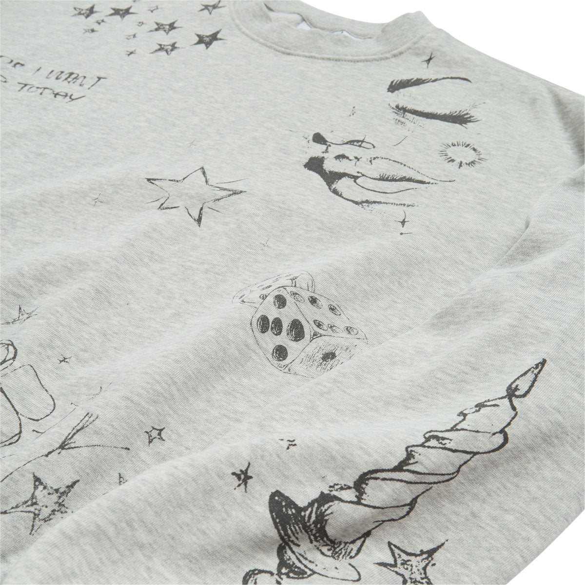 Obey Dreams Crew Sweatshirt - Dusty Ash Grey image 4