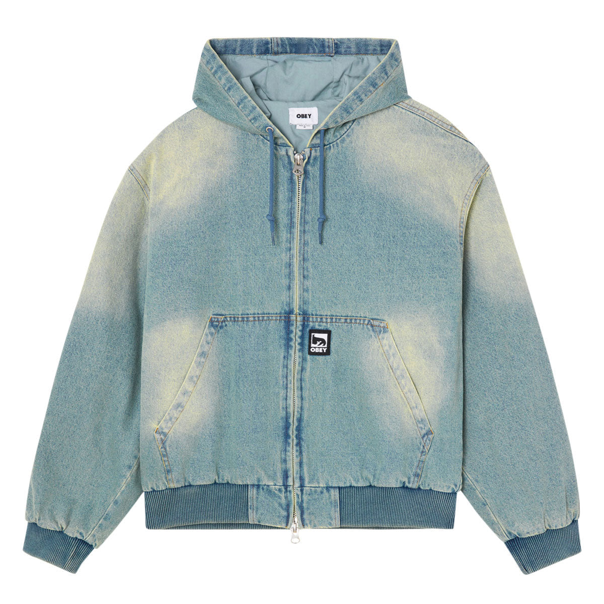 Obey Glen Zip Up Jacket - Indigo Archive Wash image 1