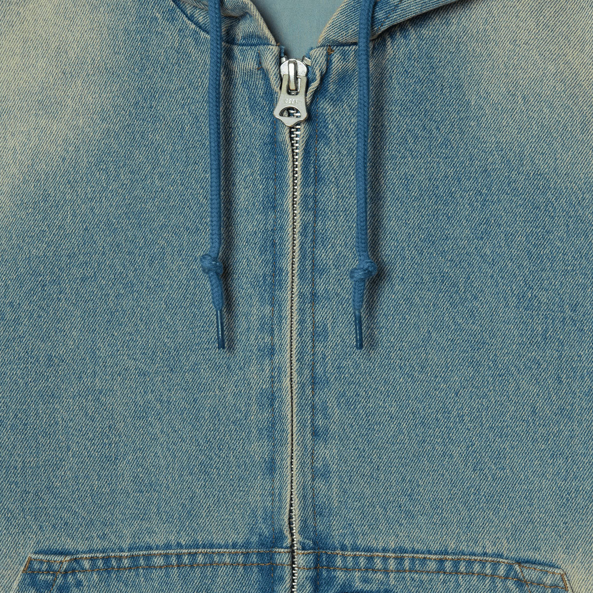 Obey Glen Zip Up Jacket - Indigo Archive Wash image 3