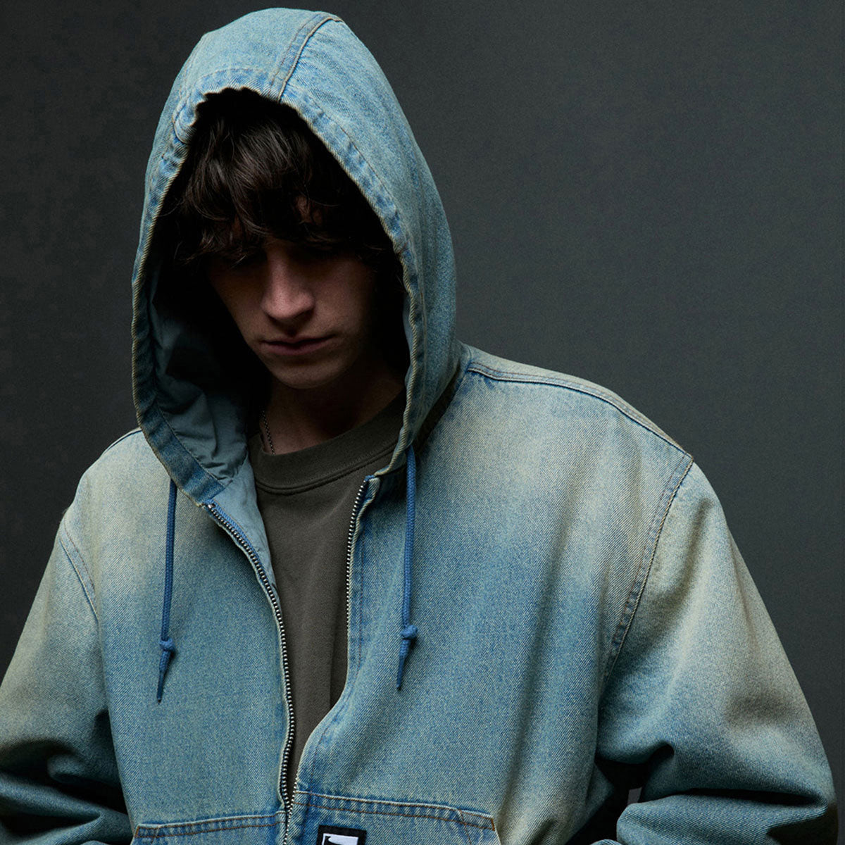 Obey Glen Zip Up Jacket - Indigo Archive Wash image 4