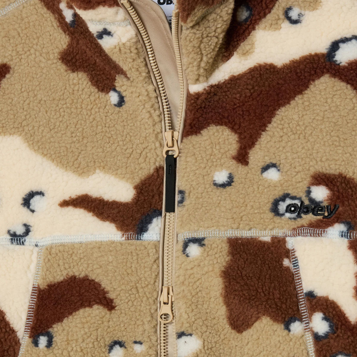 Obey Axis Sherpa Jacket - Desert Camo image 3