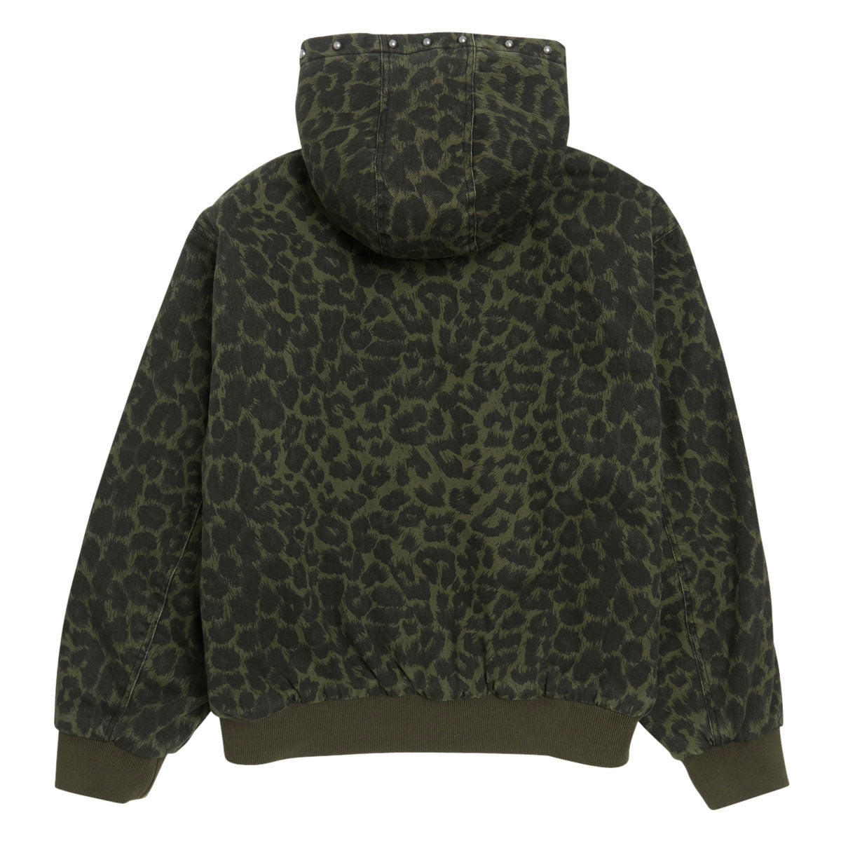 Obey Studded Zip Up Jacket - Dark Leopard image 2