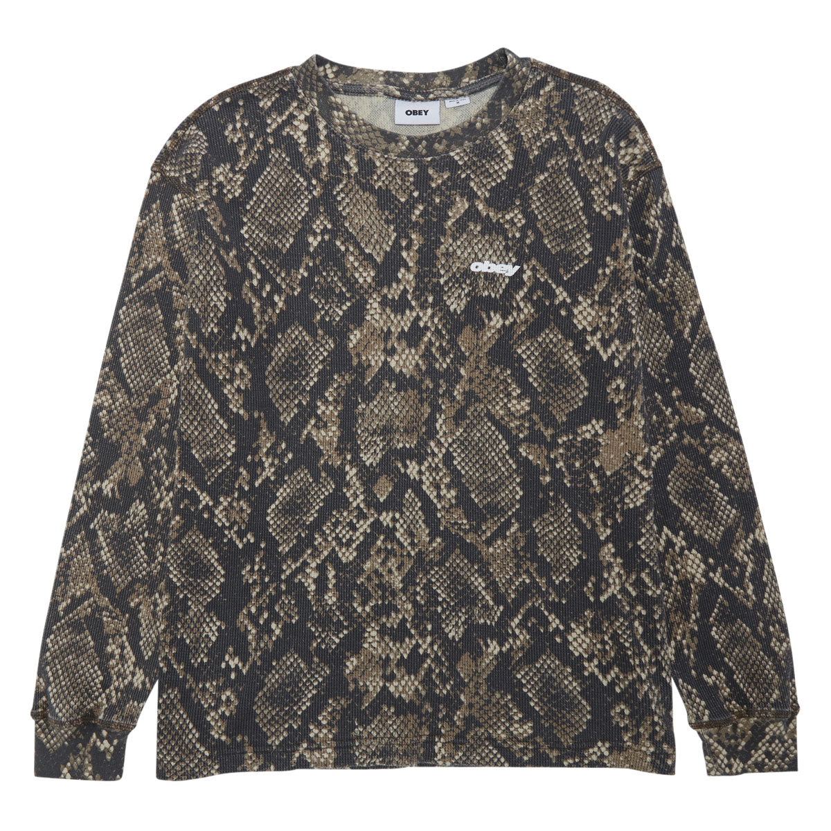Obey League Thermal Shirt - Dusty Vintage Rattle Snake image 1