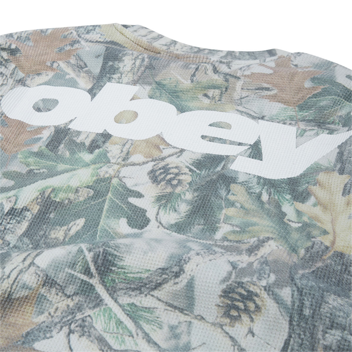 Obey League Thermal Shirt - Dusty Vintage Wood Camo image 4