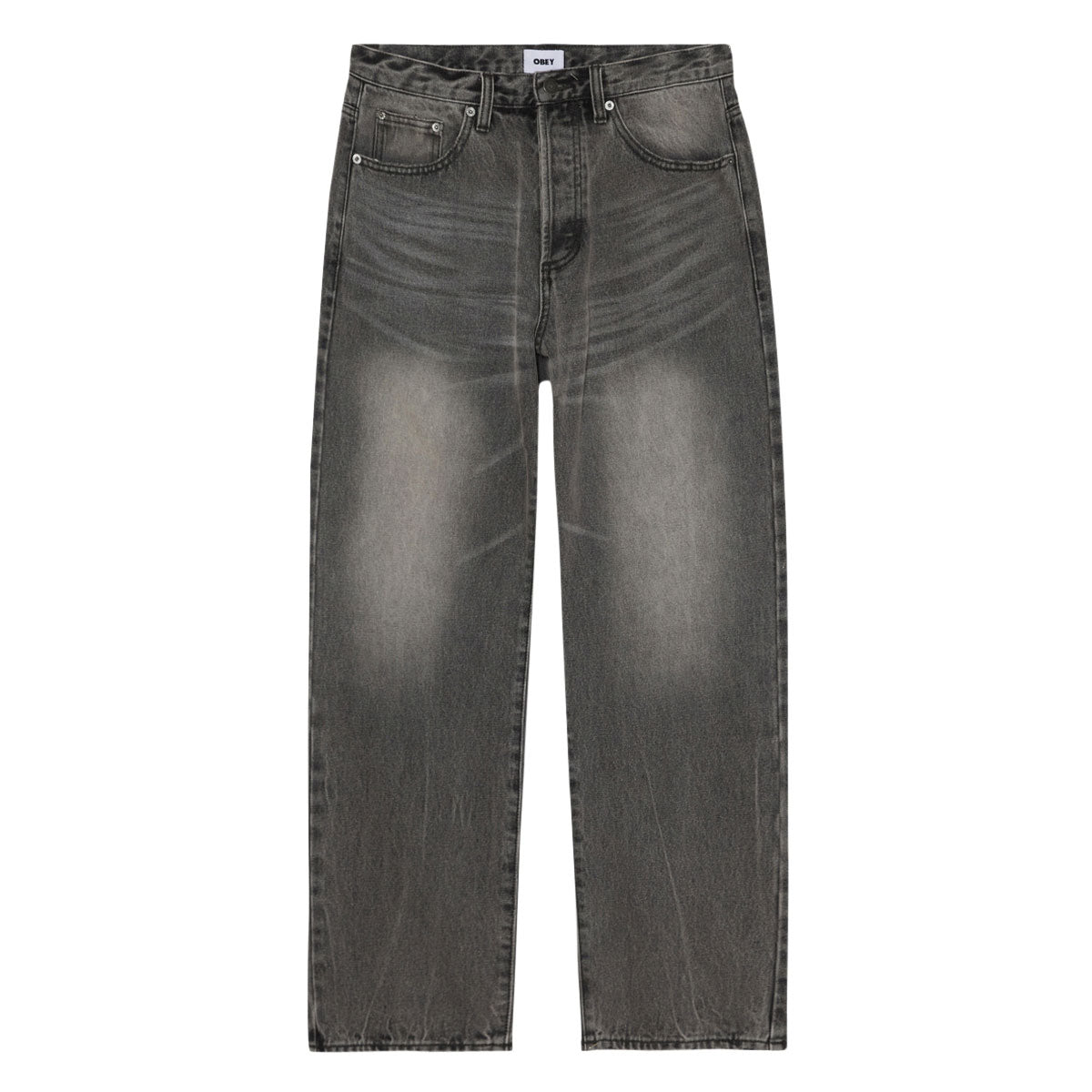 Obey Boxcar Straight Leg Denim Jeans - Archive Grey image 1