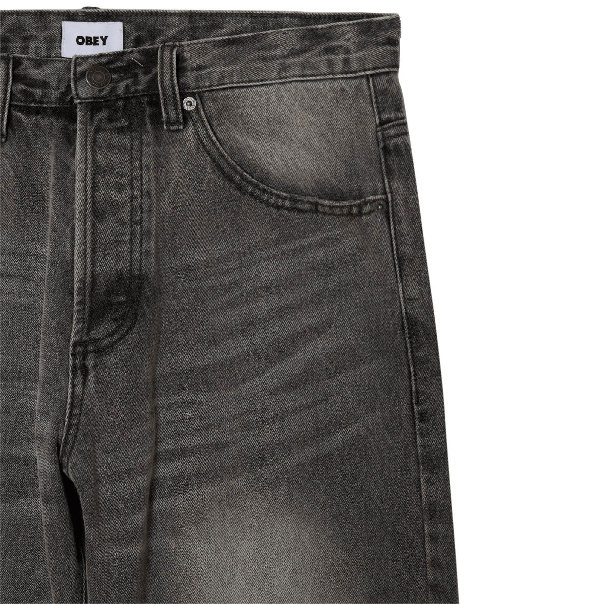 Obey Boxcar Straight Leg Denim Jeans - Archive Grey image 3