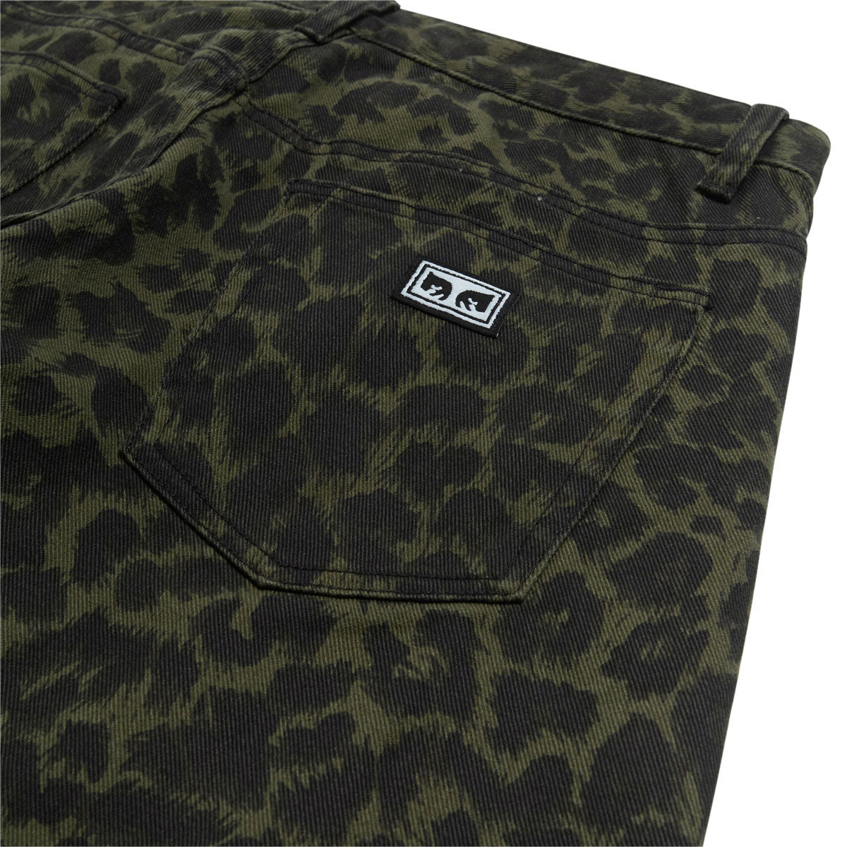 Obey Studded Boxcar Straight Leg Denim Jeans - Dark Leopard image 4