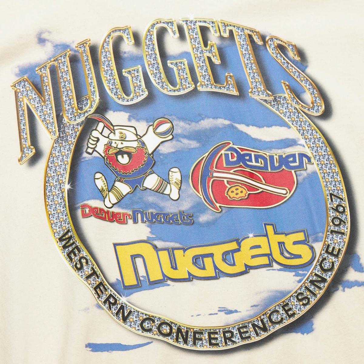 Mitchell & Ness x NBA Crown Jewels Nuggets T-Shirt - Natural image 2