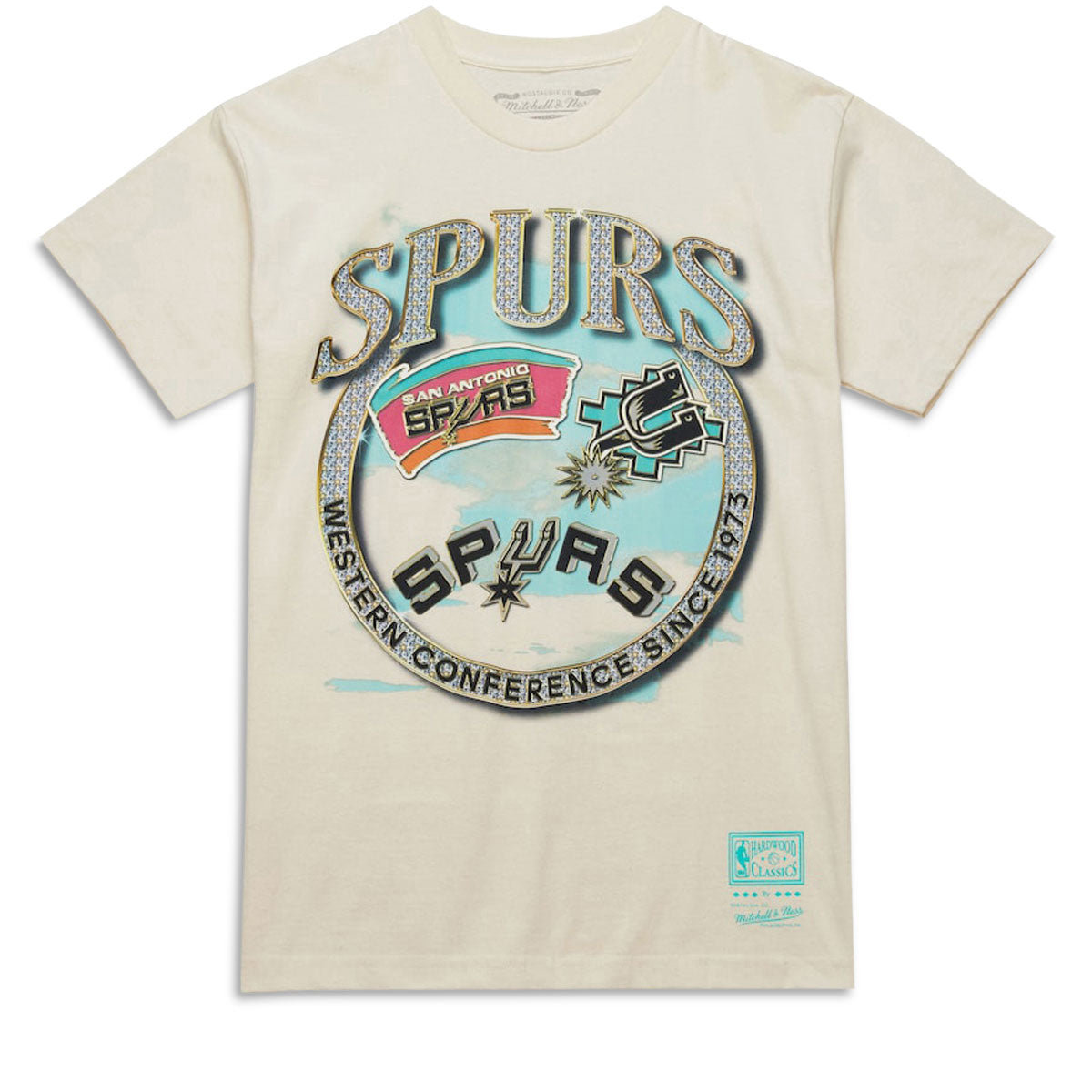 Mitchell & Ness x NBA Crown Jewels Spurs T-Shirt - Natural image 1