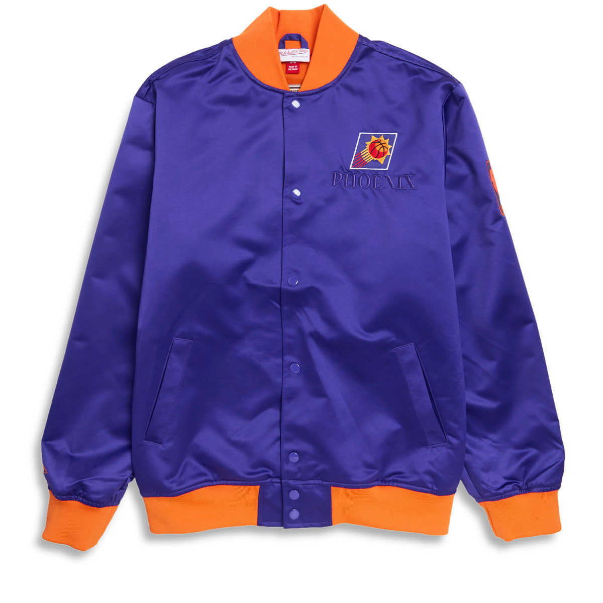 Mitchell & Ness x NBA Team OG 3.0 Suns Vintage Logo Satin Jacket - Regal Purple image 1