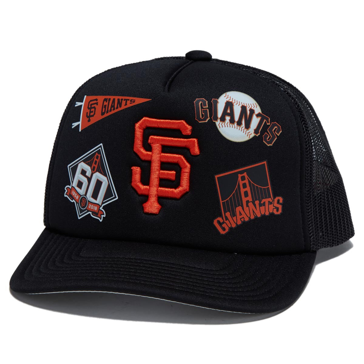 Mitchell & Ness x MLB Overload Giants Trucker Hat - Black image 1