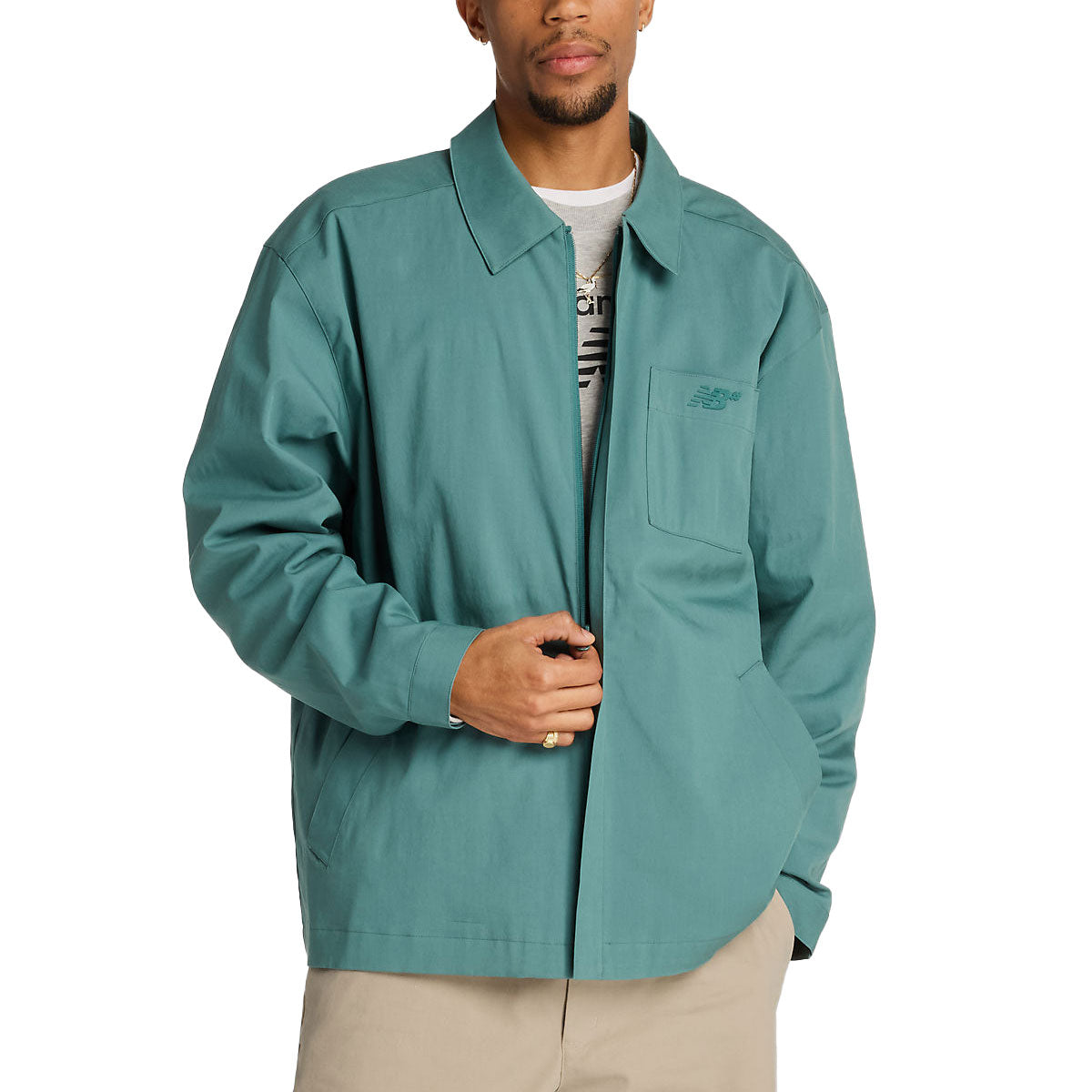 New Balance Numeric Coaches Twill Jacket - New Spruce image 1