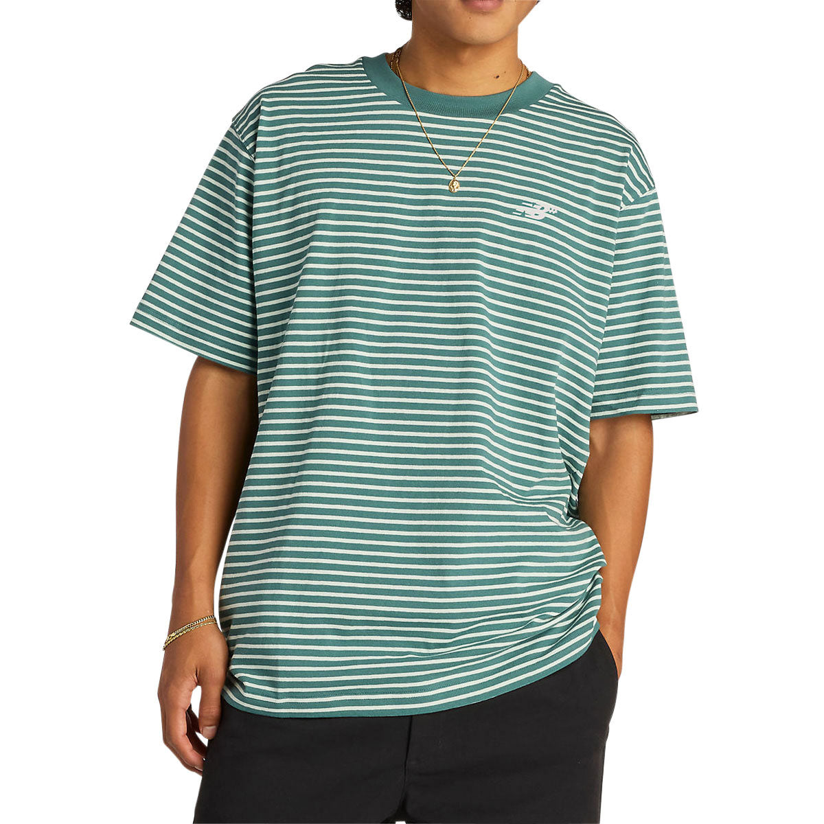 New Balance Numeric Thin Stripe T-Shirt - New Spruce image 2