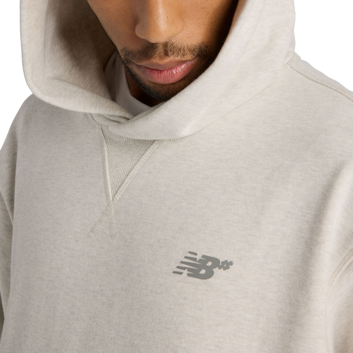 New Balance Numeric French Terry Hoodie - Oatmeal Heather image 3