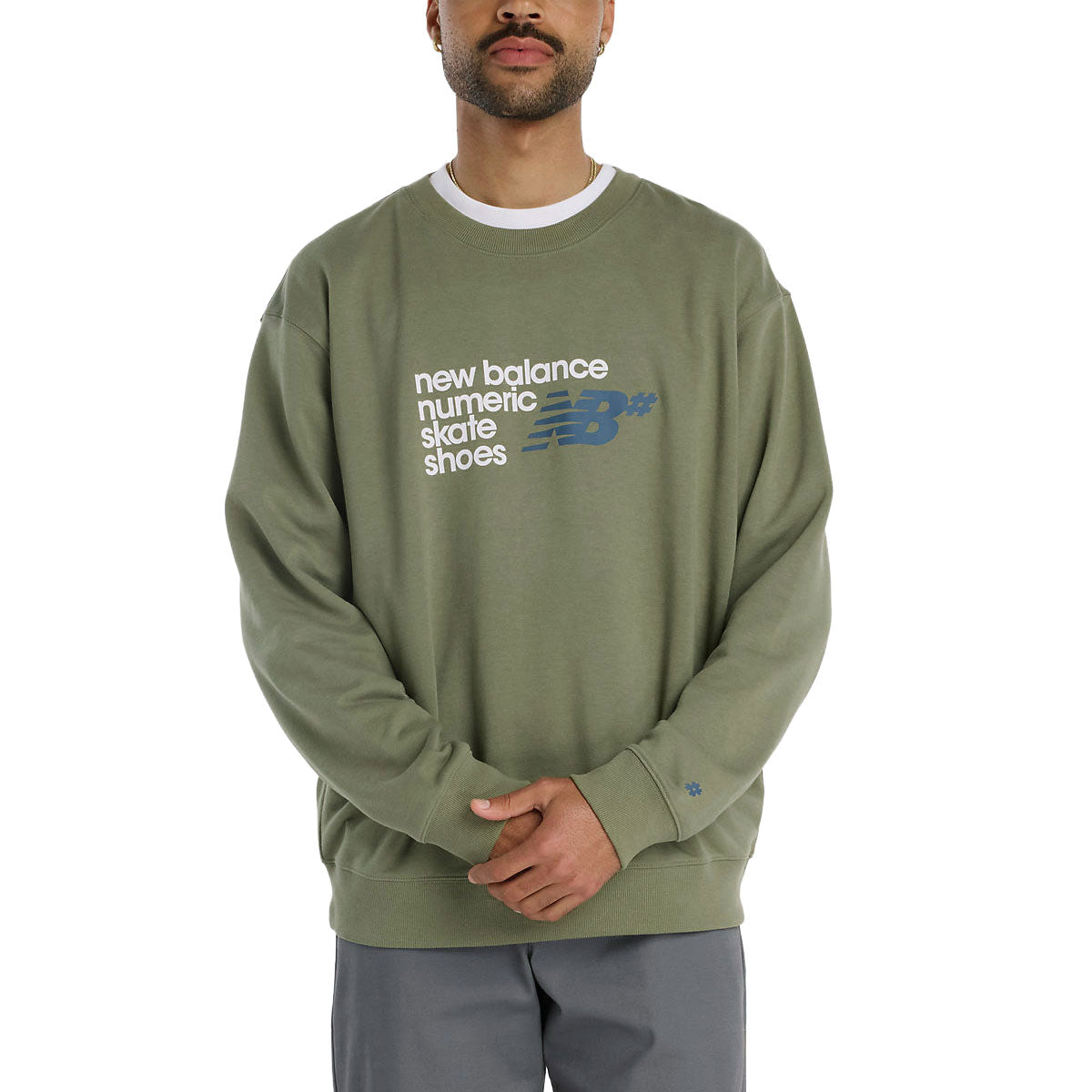 New Balance Numeric Logo Sweatshirt - Dark Olive image 1
