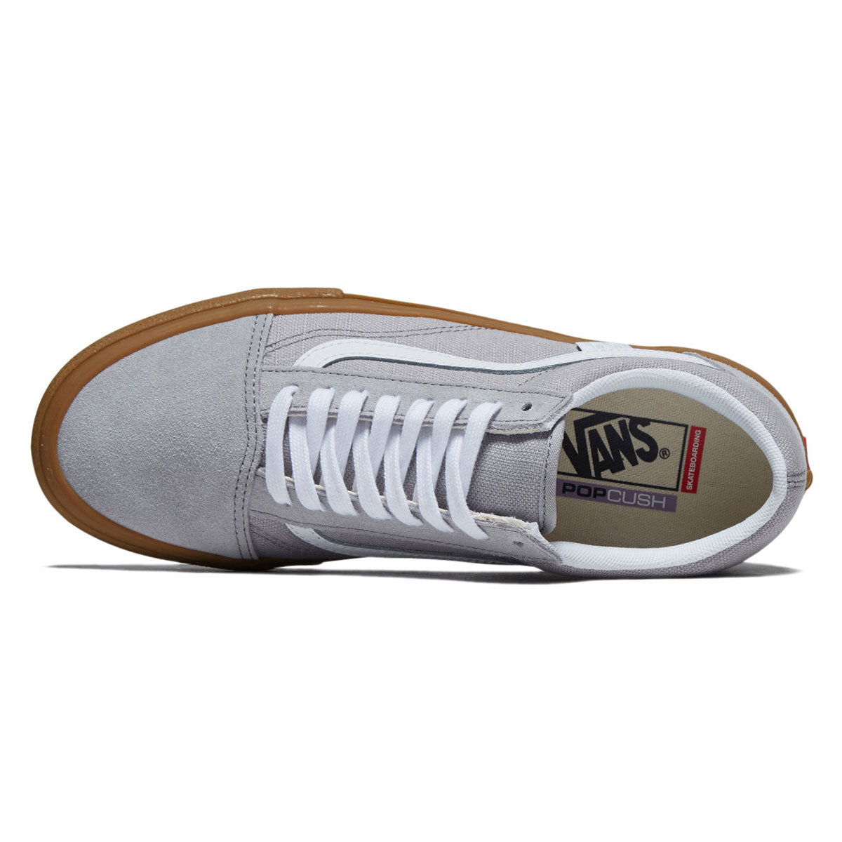 Vans Skate Old Skool Shoes - Crepe Light Gray/Gum image 3