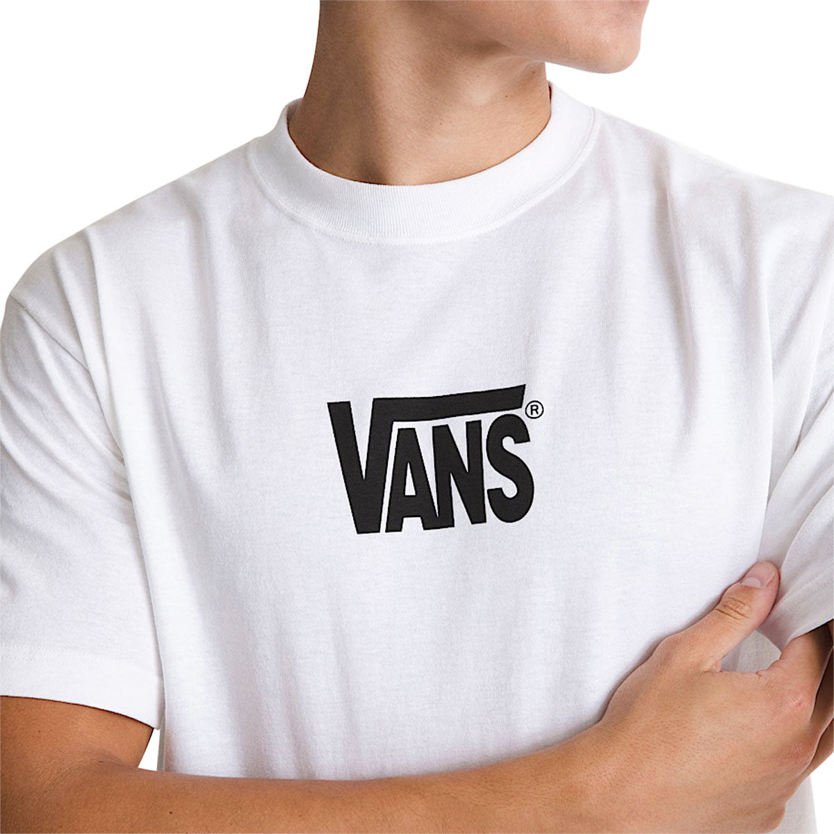 Vans Stretch Logo T-Shirt - White/Black image 3