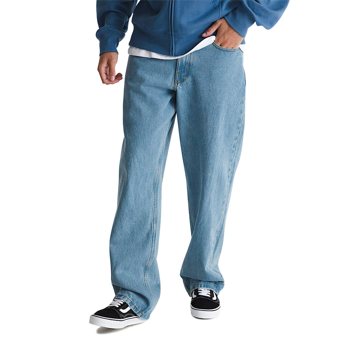 Vans LX Check 5 Loose Denim Jeans - Stonewash Blue image 3